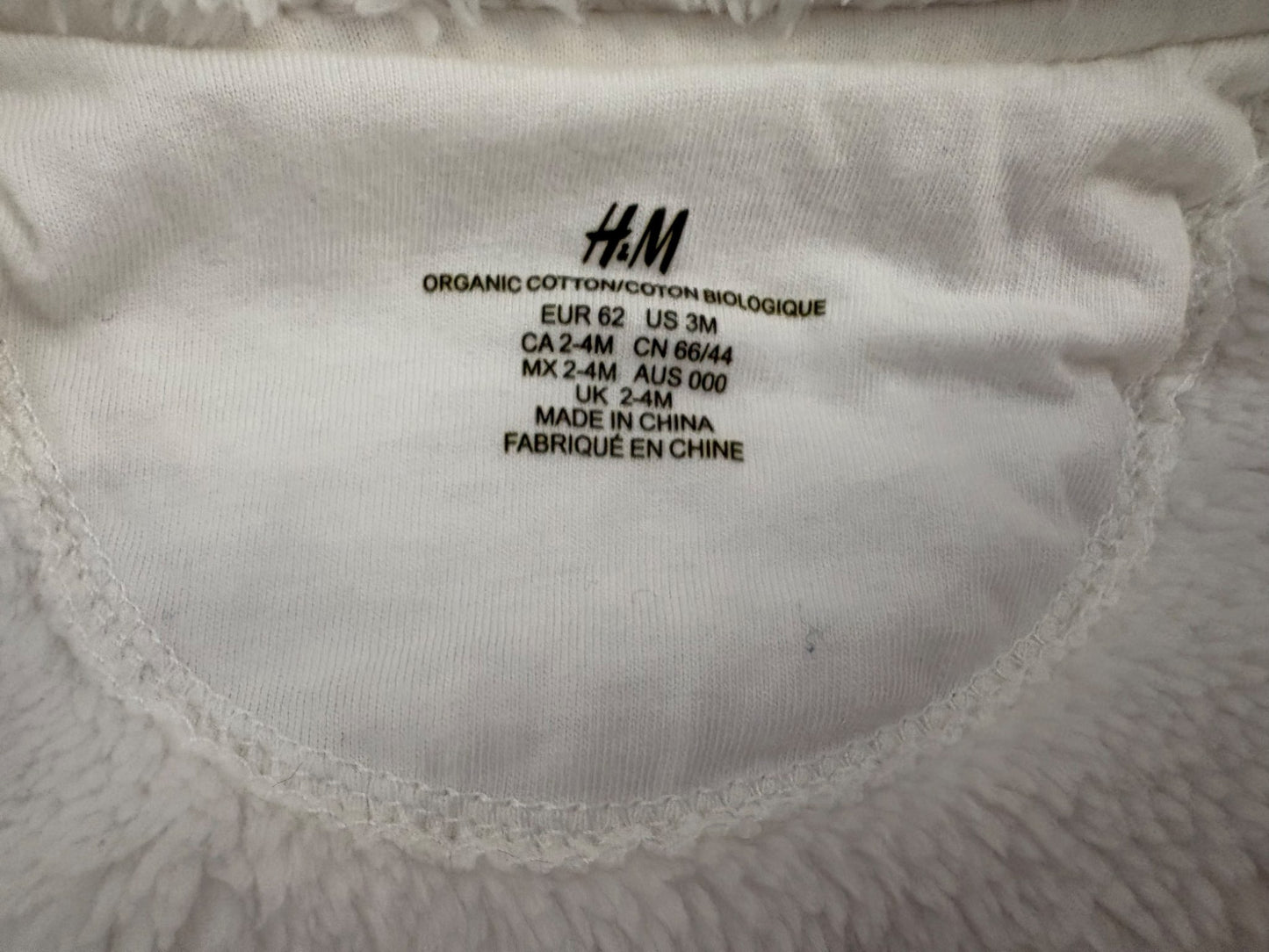 H&M Padded Baby Bunting, Hedgehog Print, 2-4 months, Kids 3 Month (0-3M)