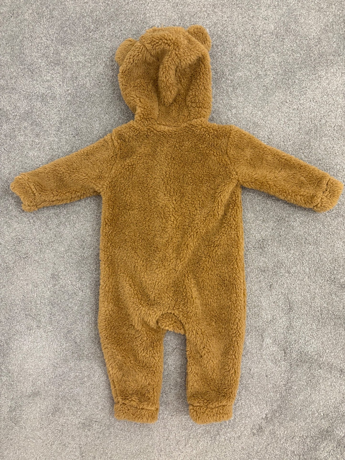 Old Navy Unisex Faux-Fur Hooded One-Piece for Baby, Bear, Brown, 12-18 months, Kids 18 Month (12-18M)