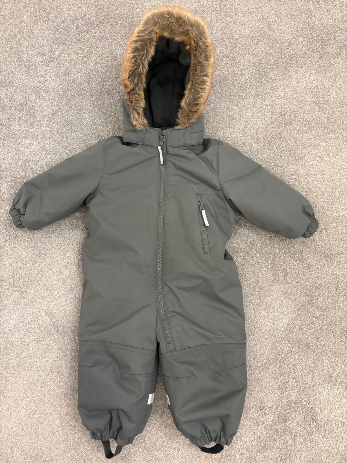 H&M Baby Water-Repellent Snowsuit, Green, 9-12 months, Kids 12 Month (9-12M)