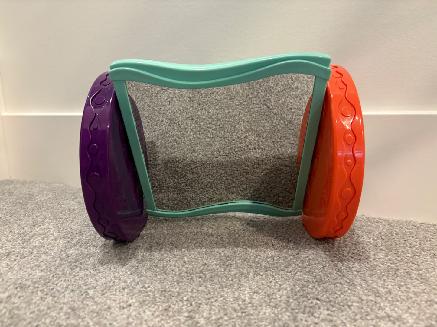B. toys Baby Toy Mirror with Rolling Sensory Wheels, 0+ Months