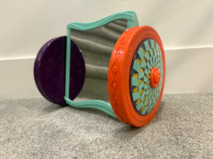 B. toys Baby Toy Mirror with Rolling Sensory Wheels, 0+ Months