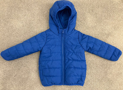 Carter’s Toddler Packable Puffer Jacket, Blue, 2T, Kids 2T
