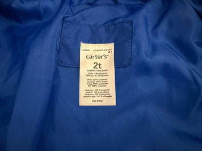 Carter’s Toddler Packable Puffer Jacket, Blue, 2T, Kids 2T