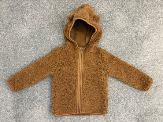 Joe Fresh Baby Boys’ Teddy Fleece Jacket, Brown, 18-24 months, Kids 24 Month (18-24M)