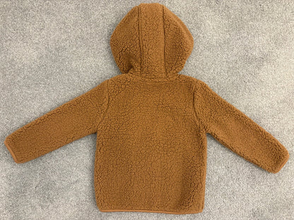 Joe Fresh Baby Boys’ Teddy Fleece Jacket, Brown, 18-24 months, Kids 24 Month (18-24M)