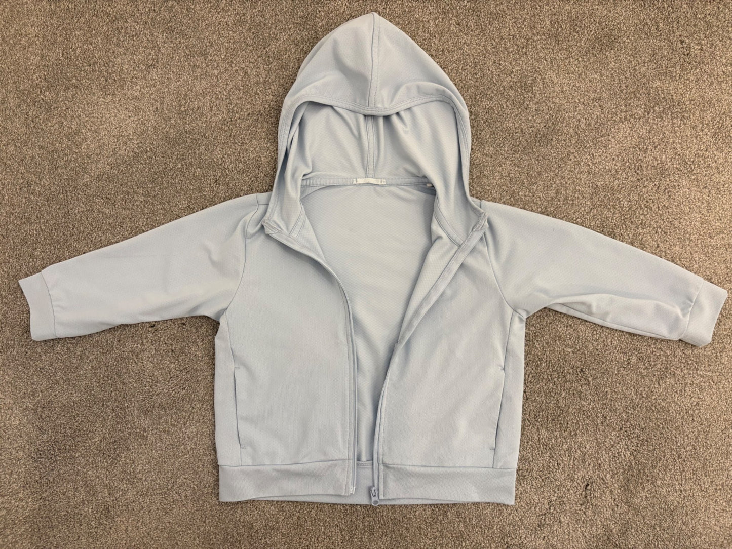 Uniqlo Baby AIRism UV Protection Full-Zip Hoodie, Light Blue, 18-24 months, Kids 24 Month (18-24M)