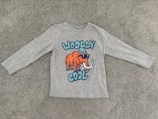 Carter’s Toddler Wooly Mammoth Graphic Long-sleeve Tee, 2T, Kids 2T