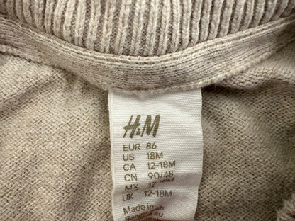 H&M 2-Pack Fine-knit Cardigans, Green/Light Beige, 12-18 months, Kids 18 Month (12-18M)