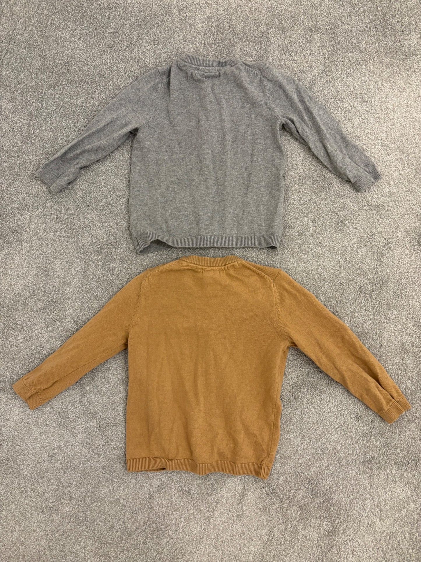 H&M 2-Pack Cotton Cardigans, Beige/Grey, 9-12 months, Kids 12 Month (9-12M)