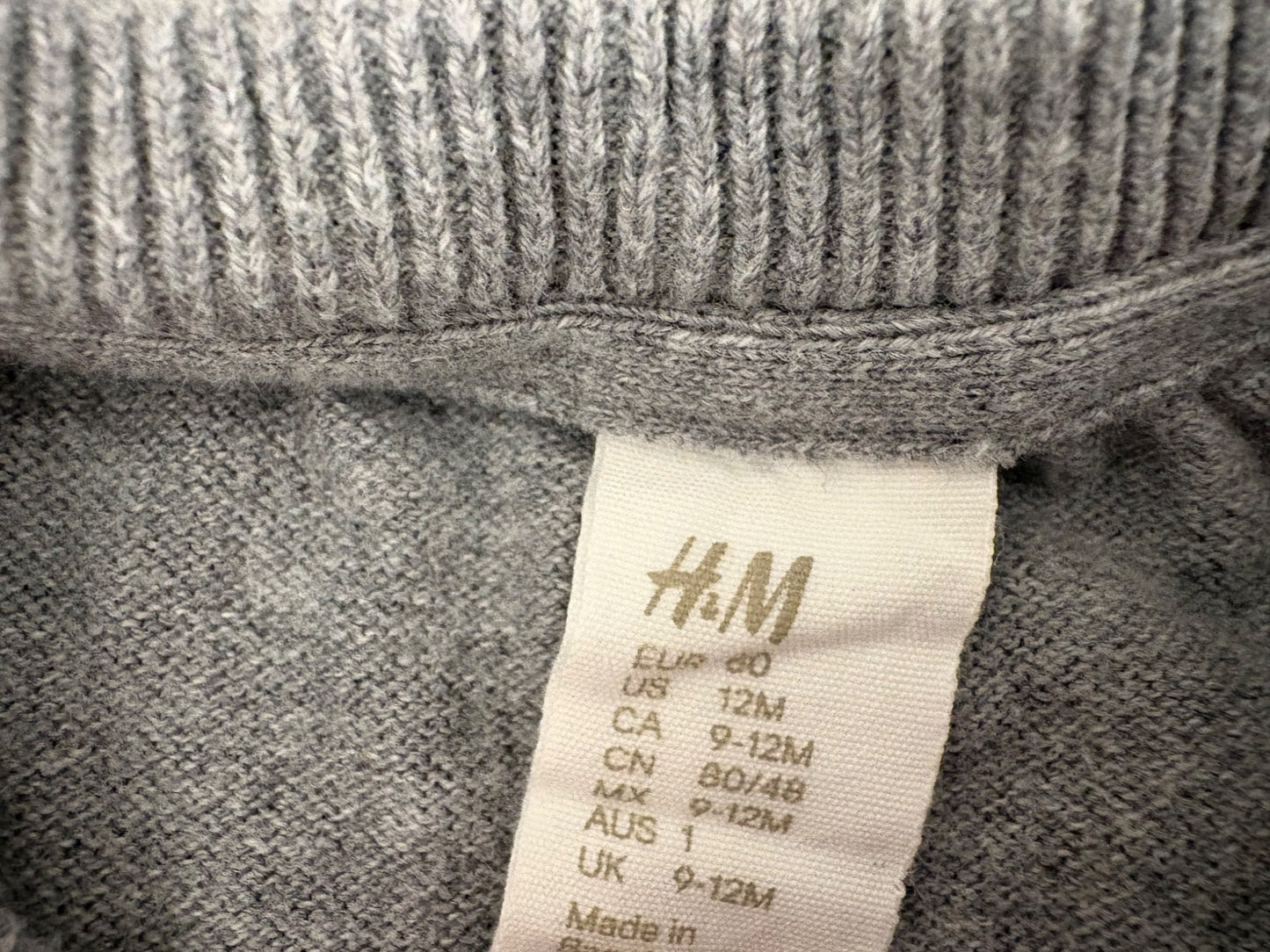 H&M 2-Pack Cotton Cardigans, Beige/Grey, 9-12 months, Kids 12 Month (9-12M)