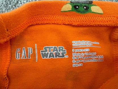 Baby Gap Toddler Star Wars Grogu Halloween Organic Brushed Cotton PJ Set, Orange, 3 years, Kids 3T