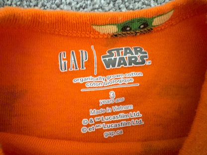 Baby Gap Toddler Star Wars Grogu Halloween Organic Brushed Cotton PJ Set, Orange, 3 years, Kids 3T