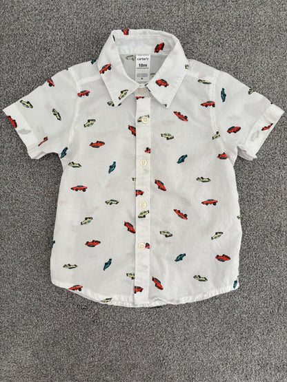 Carter’s 2-Piece Car Print Button-Front Shirt & Short Set, 18 months, Kids 18 Month (12-18M)