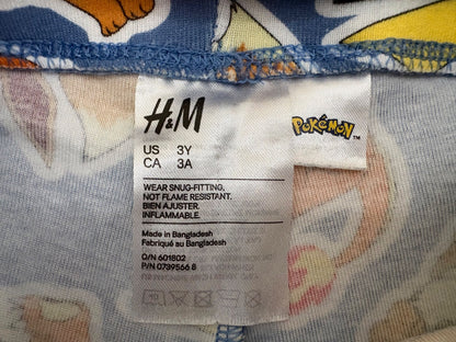 H&M Jersey Pajamas Set, Pokemon Print, 3Y, Kids 3T