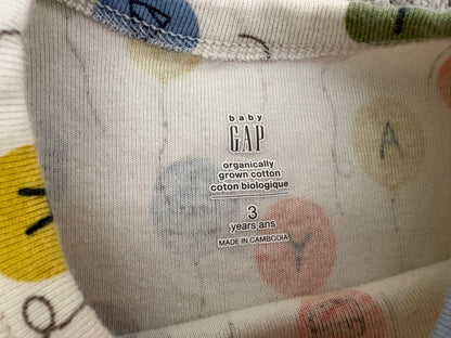 Baby Gap Toddler Organic Cotton Birthday PJ Set, 3 years , Kids 3T