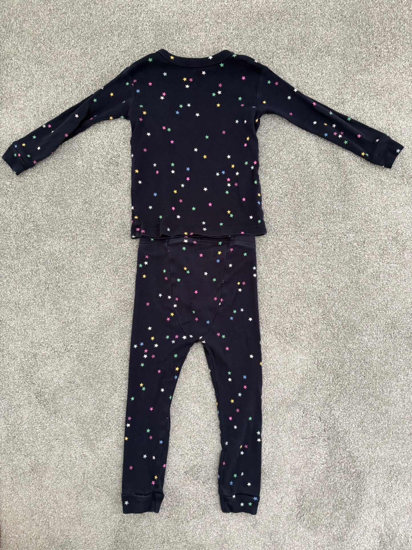 Baby Gap Toddler Organic Brushed Cotton PJ Set, Navy Multi-Star, 3 years, Kids 3T