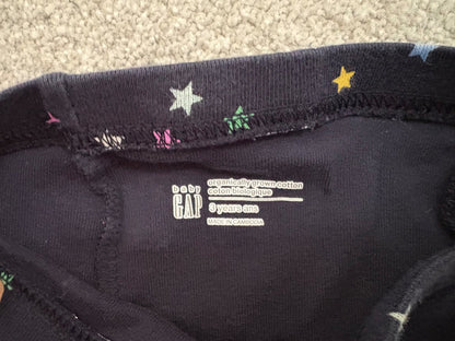 Baby Gap Toddler Organic Brushed Cotton PJ Set, Navy Multi-Star, 3 years, Kids 3T