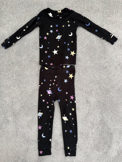 Baby Gap Toddler Organic Brushed Cotton PJ Set, Star/Moon/Planets, 3 years, Kids 3T