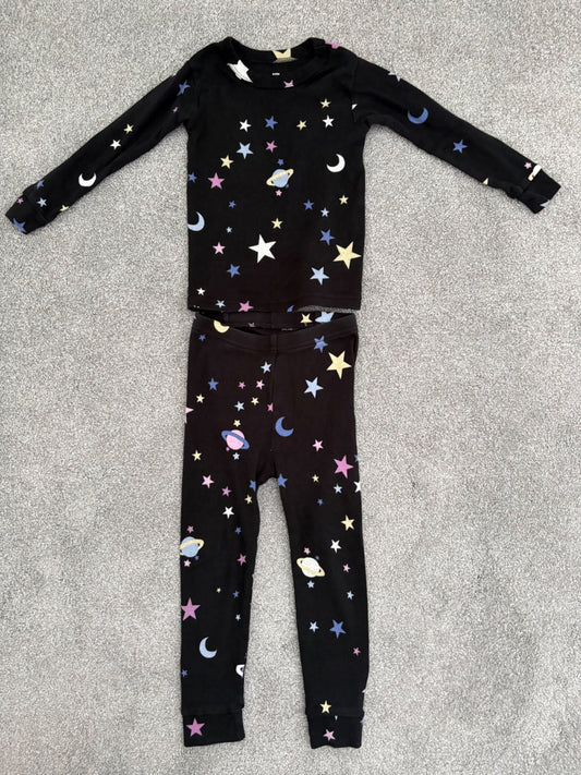 Baby Gap Toddler Organic Brushed Cotton PJ Set, Star/Moon/Planets, 3 years, Kids 3T