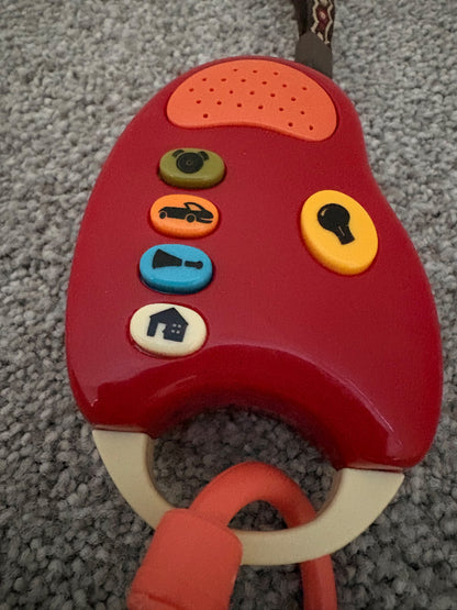 B. toys Pretend Play Toy Car Keys with Lights & Sounds, 10+ Months