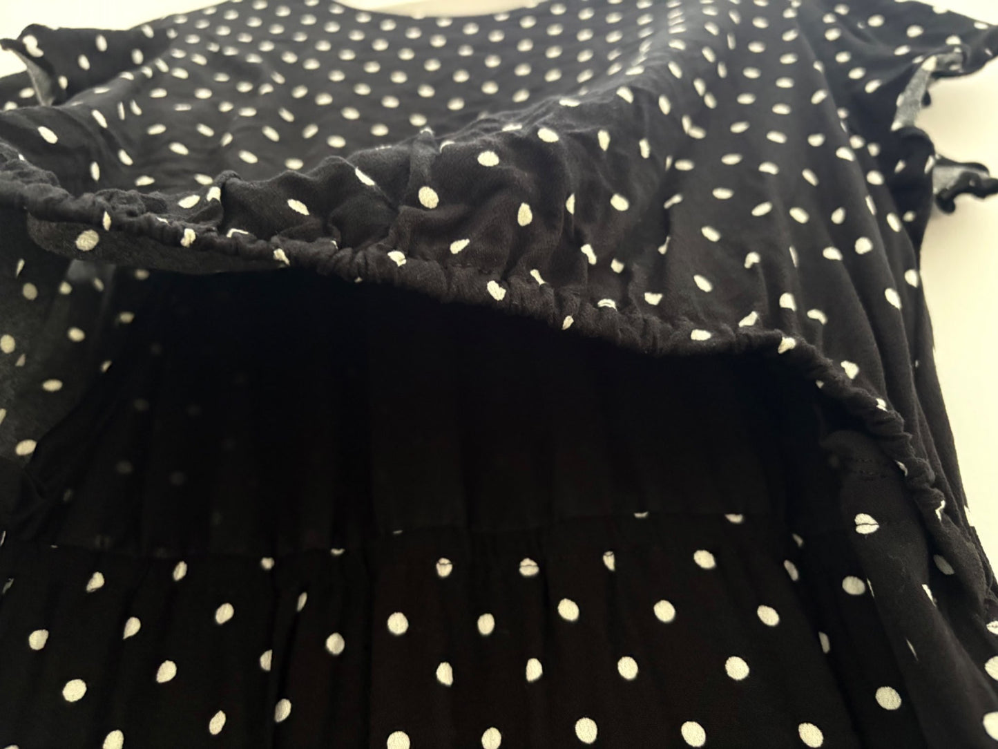 H&M MAMA Creped Nursing Dress, Black/Dotted, Size M, NWOT, Maternity M (8-10)