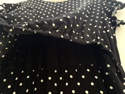 H&M MAMA Creped Nursing Dress, Black/Dotted, Size M, NWOT, Maternity M (8-10)