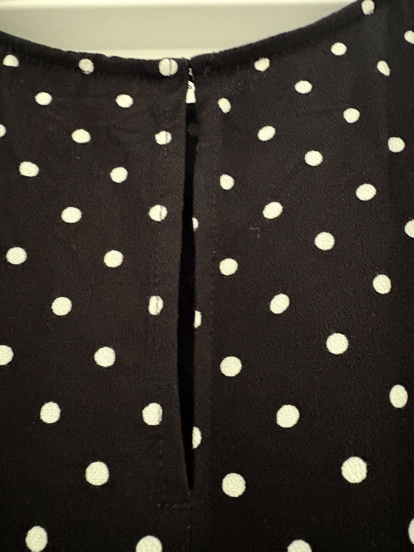 H&M MAMA Creped Nursing Dress, Black/Dotted, Size M, NWOT, Maternity M (8-10)