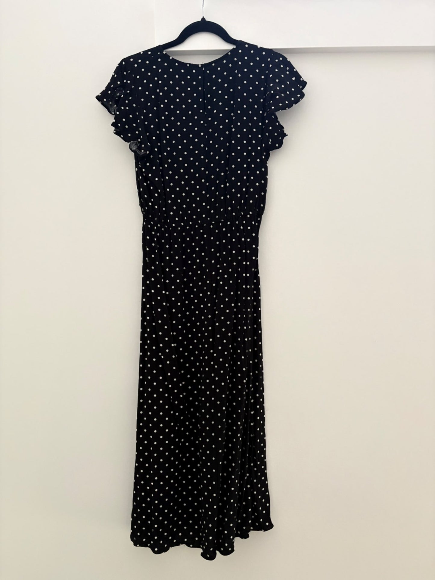 H&M MAMA Creped Nursing Dress, Black/Dotted, Size M, NWOT, Maternity M (8-10)