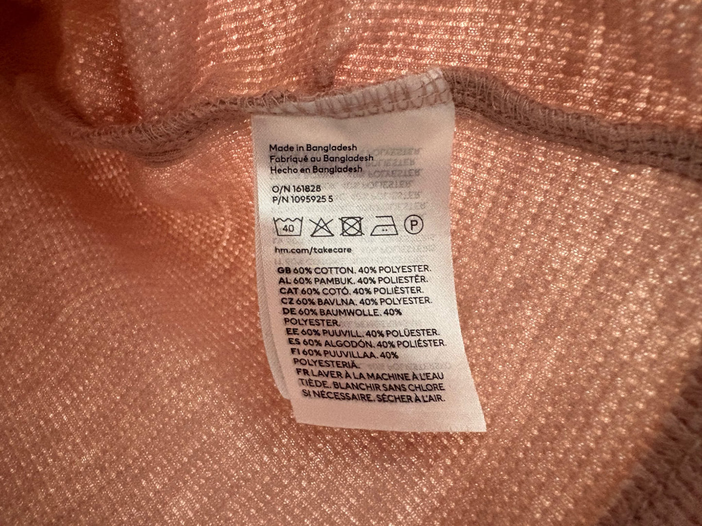 H&M MAMA Ribbed T-shirt, Pink, Size M, NWOT, Maternity M (8-10)
