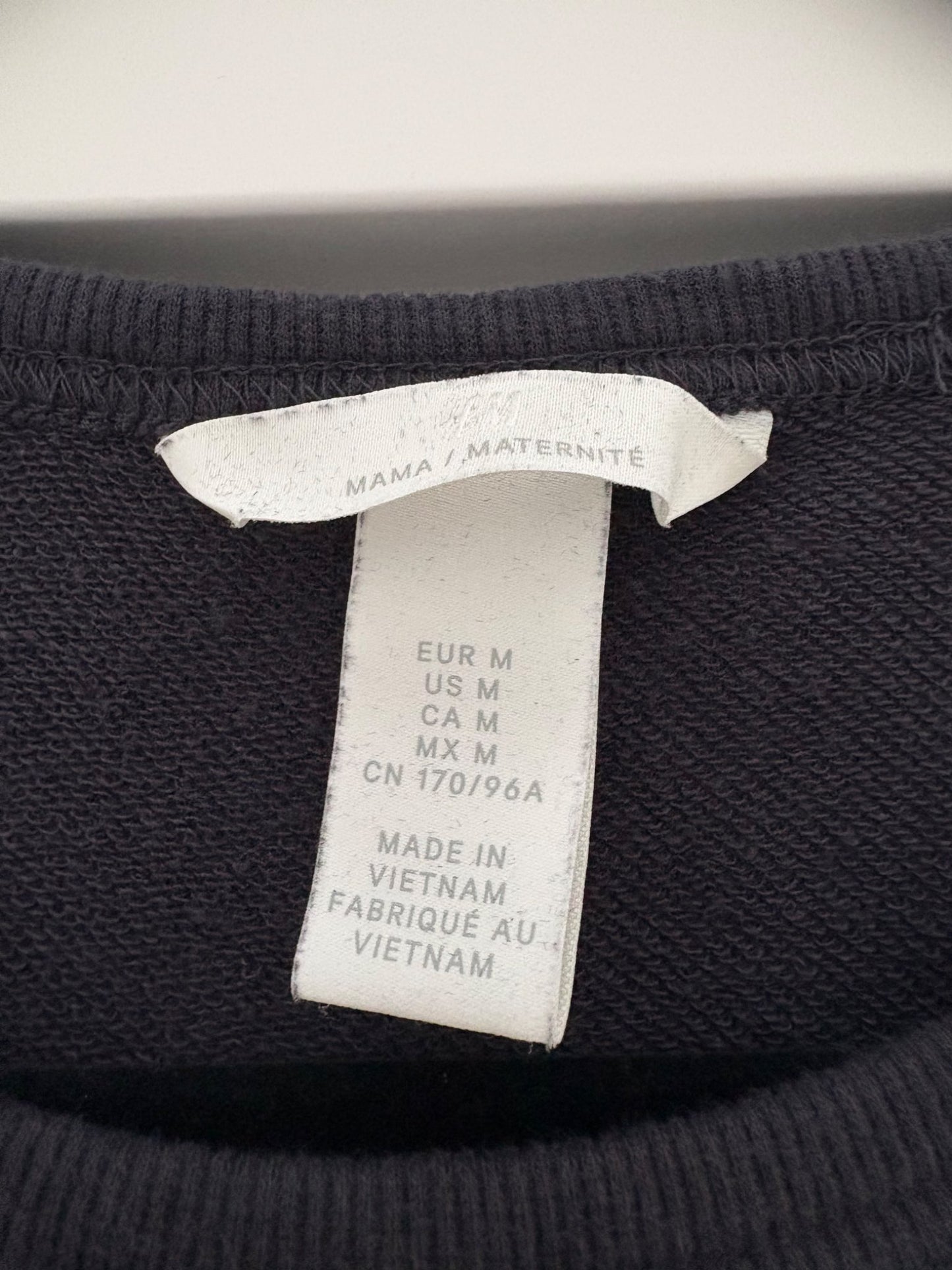 H&M MAMA Sweatshirt Dress, Dark Grey, Size M, Maternity M (8-10)