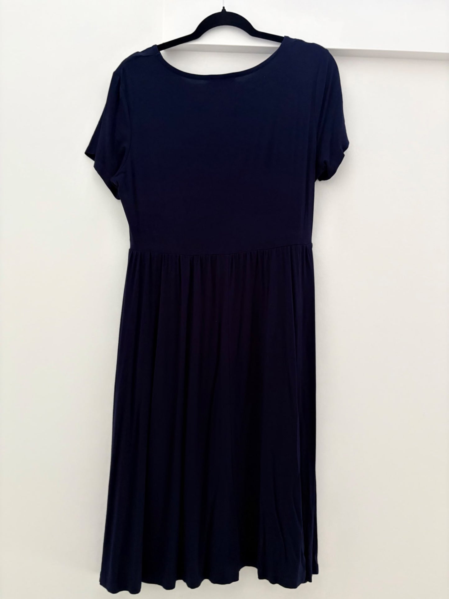 Smallshow Women's Short Sleeve Nursing Dress for Breastfeeding, Navy, Size M, Maternity M (8-10)