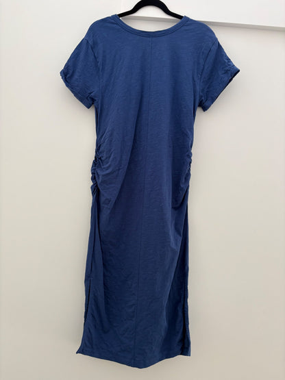 Old Navy Maternity Short-Sleeve Slub-Knit Henley Midi Dress, Seaborne, Size L, Maternity L (12-14)