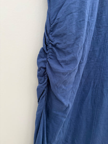 Old Navy Maternity Short-Sleeve Slub-Knit Henley Midi Dress, Seaborne, Size L, Maternity L (12-14)
