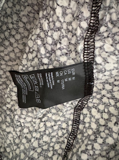 H&M MAMA Long-Sleeve Wrap Dress, Black/Floral, Size M, NWOT, Maternity M (8-10)