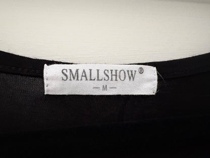 Smallshow Women's Maternity Nursing Split Long Dress for Breastfeeding, Black, Size M, Maternity M (8-10)