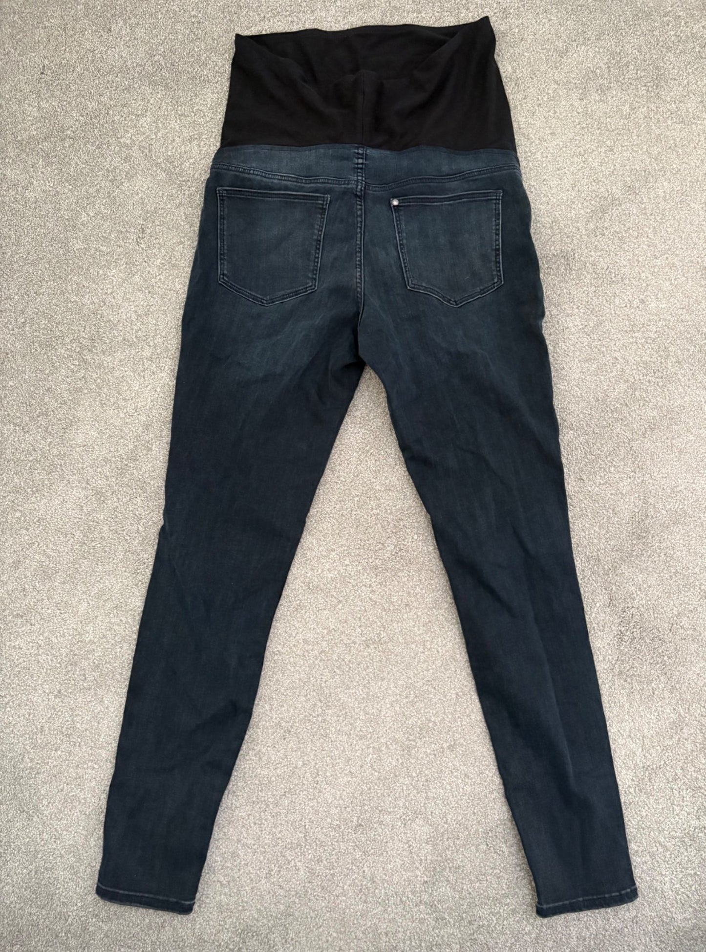 H&M MAMA Super Skinny Jeans, Dark Blue, Size L, NWOT, Maternity L (12-14)