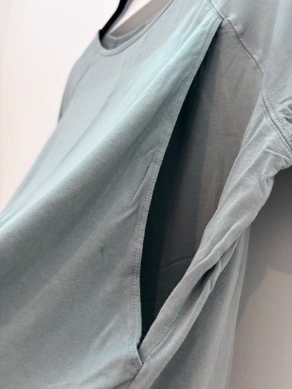 Old Navy Maternity Luxe Nursing T-Shirt, Silver Sage, Size M, Maternity M (8-10)