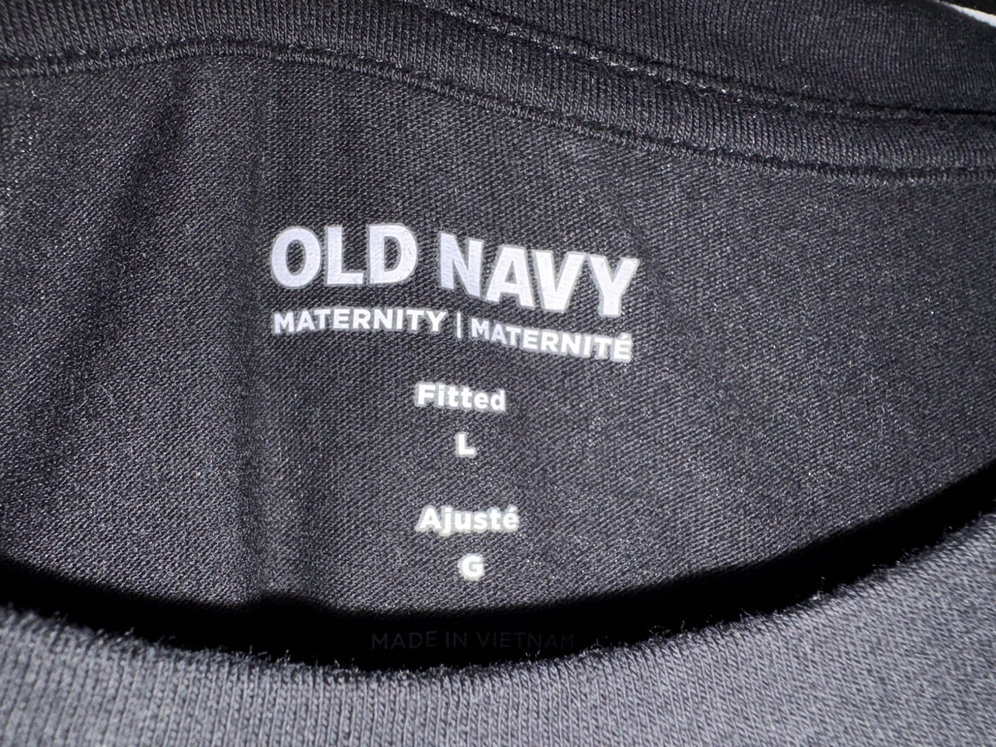 Old Navy Maternity Crew-Neck Side-Shirred T-Shirt, Black, Size L, Maternity L (12-14)
