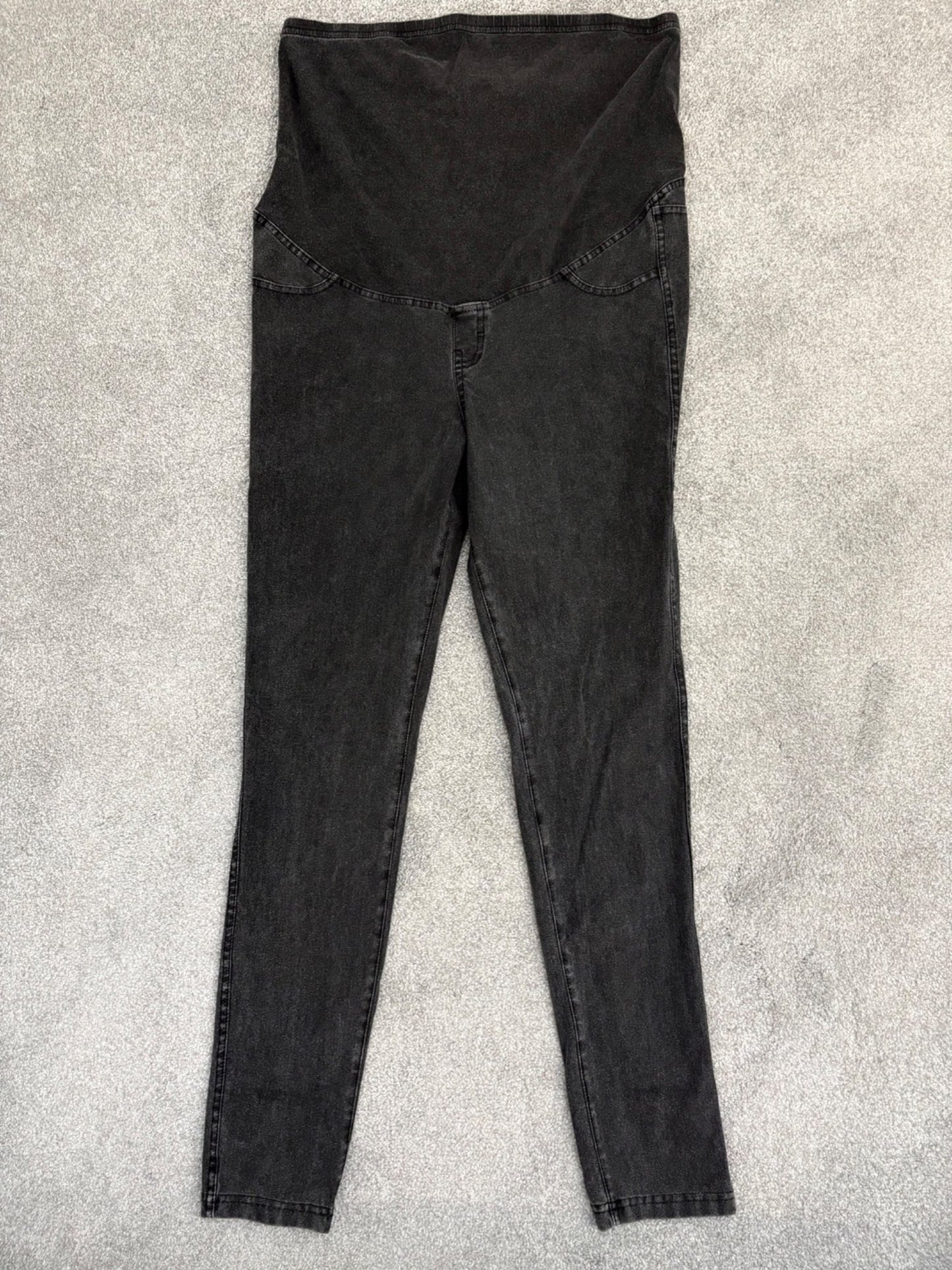 H&M MAMA Treggings, Dark Grey, Size L, Maternity L (12-14)