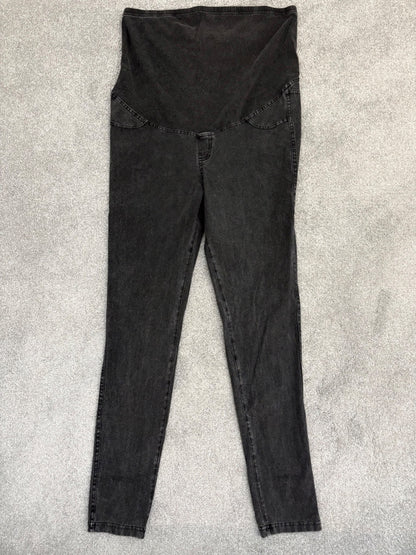 H&M MAMA Treggings, Dark Grey, Size L, Maternity L (12-14)
