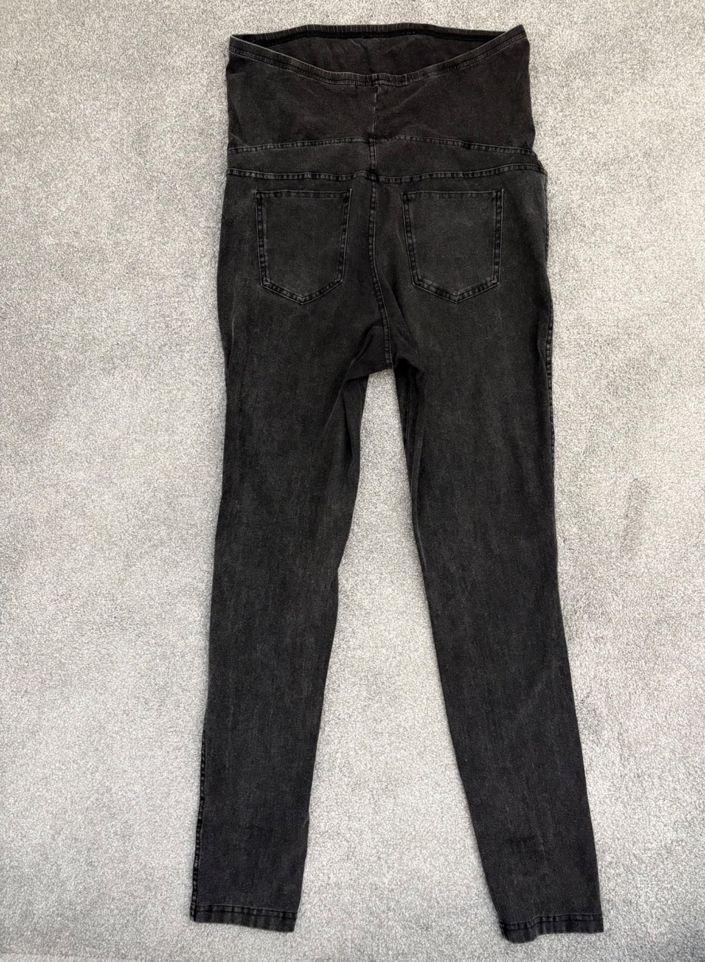 H&M MAMA Treggings, Dark Grey, Size L, Maternity L (12-14)