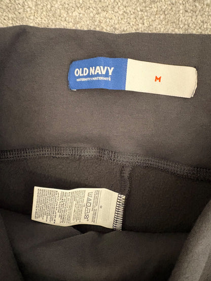 Old Navy Maternity Full Panel Fleece-Lined Leggings, Grey, Size M, Maternity M (8-10)