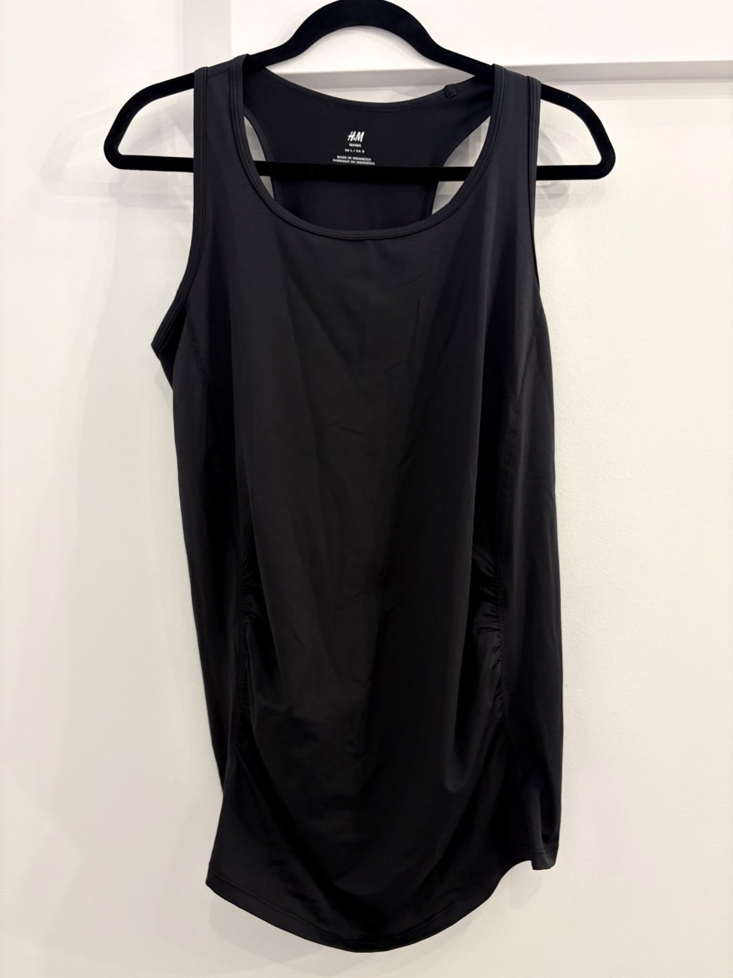 H&M MAMA Sports Tank Top, Black, Size L, Maternity L (12-14)