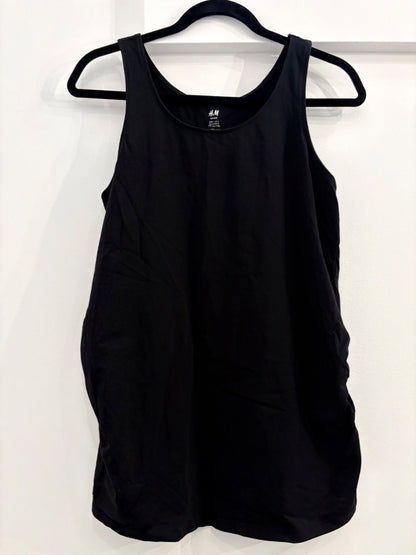 H&M MAMA Cotton Tank Top, Black, Size L, Maternity L (12-14)
