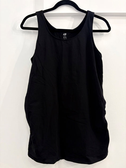 H&M MAMA Cotton Tank Top, Black, Size L, Maternity L (12-14)