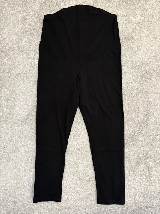 H&M MAMA Crop Leggings (B), Black, Size L, Maternity L (12-14)