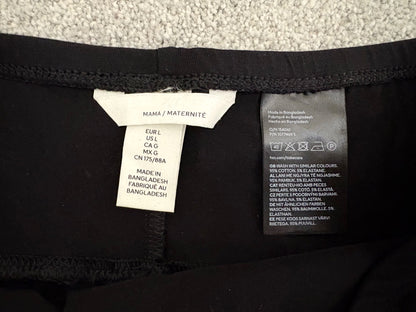 H&M MAMA Crop Leggings (B), Black, Size L, Maternity L (12-14)
