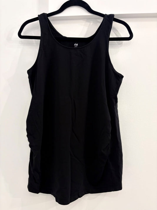 H&M MAMA Cotton Tank Top (B), Black, Size L, Maternity L (12-14)