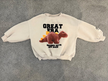Zara Great Era Dinosaur Sweatshirt, Size 2 years, Kids 2T