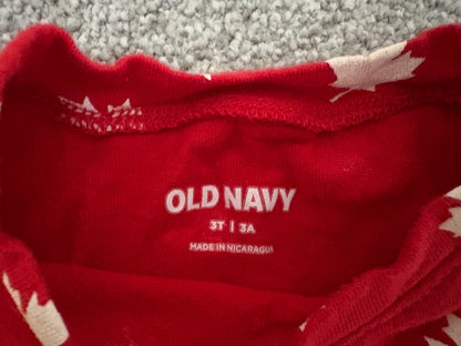 Old Navy Printed Maple Leaf T-Shirt & Pull-On Shorts Set for Toddler Boy, Size 3T, Kids 3T